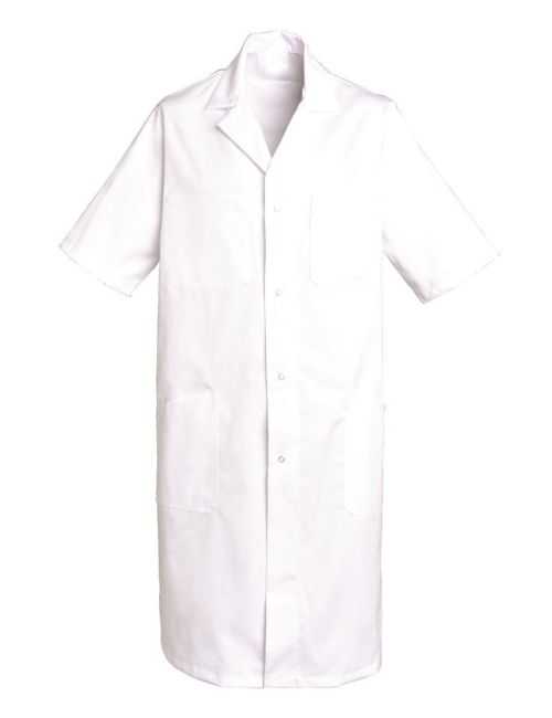 Bata médica de hombre blanca de manga corta Cotton Oscar, SNV (OSCARMC200)