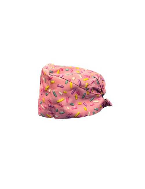 Gorro médico "Candy sobre fondo rosa" (209-22238)