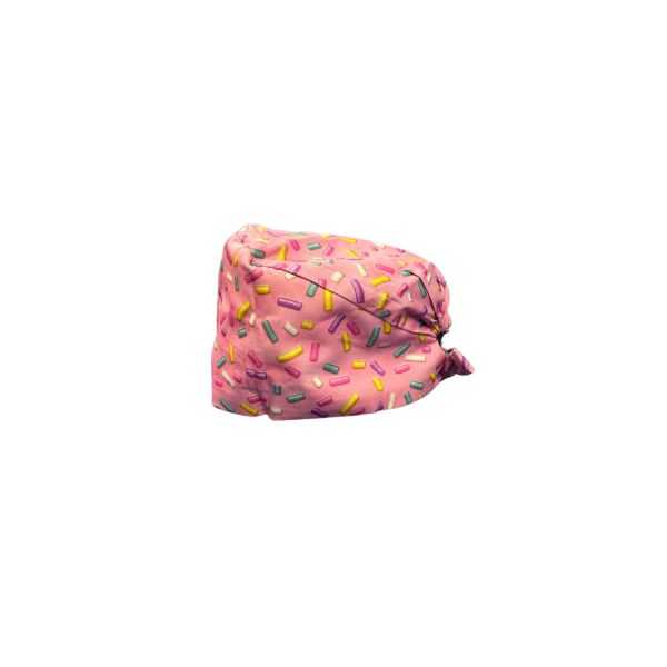 Gorro médico "Candy sobre fondo rosa" (209-22238)