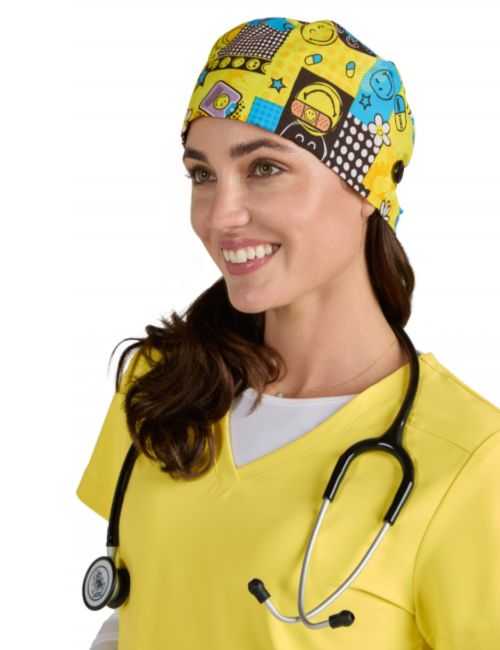 Medical cap "Orange mosaics" (209-22187)