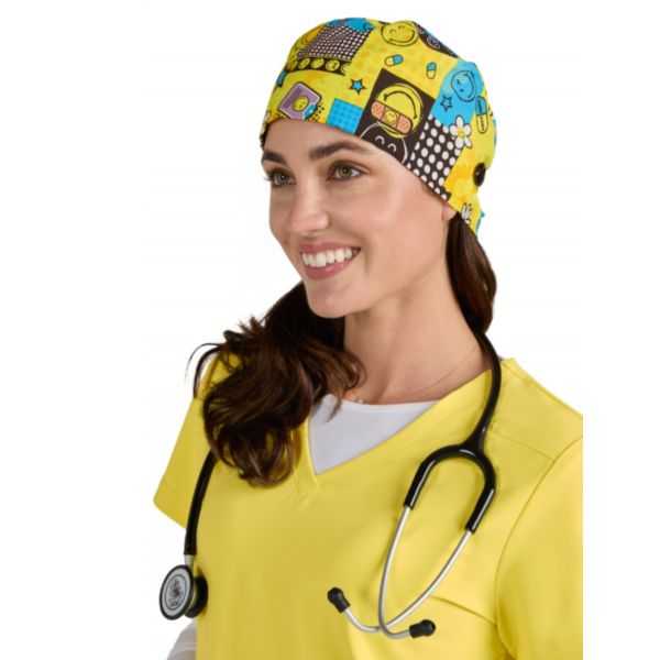 Medical cap "Orange mosaics" (209-22187)