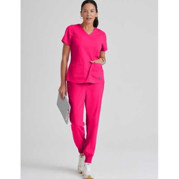 Women's medical blouse, "Grey's Anatomy Stretch" 2 pockets (GRST011)