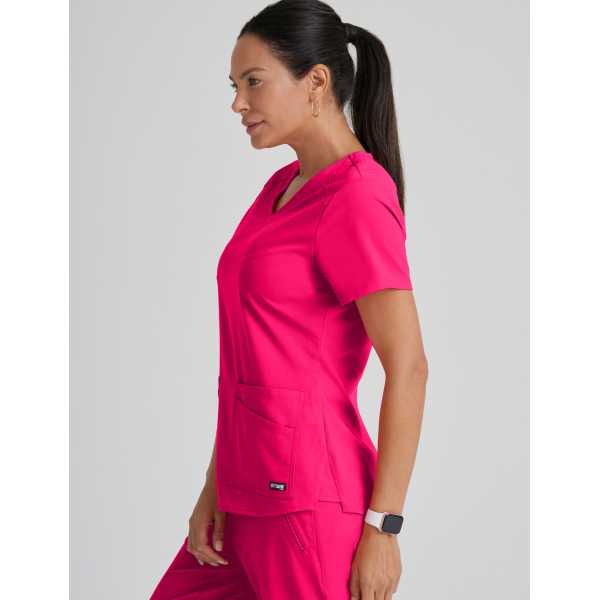 Women's medical blouse, "Grey's Anatomy Stretch" 2 pockets (GRST011)