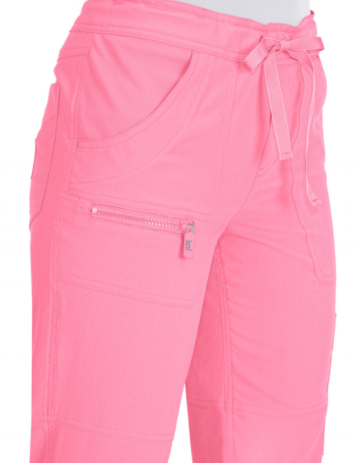 Pantalon médical Femme Koi "Peace", 5 poches Koi Lite (721) Rose