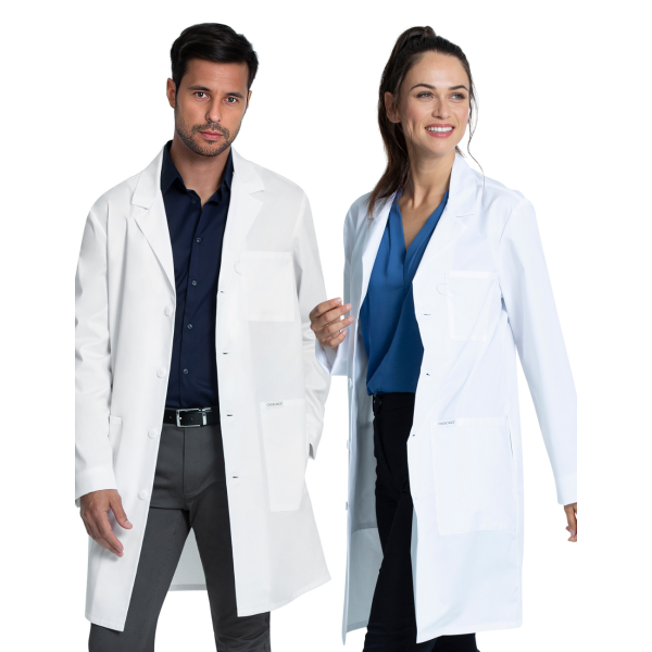 Blouse médicale Blanche Longue unisexe, Cherokee, collection "Project Lab" (CKE460) dos