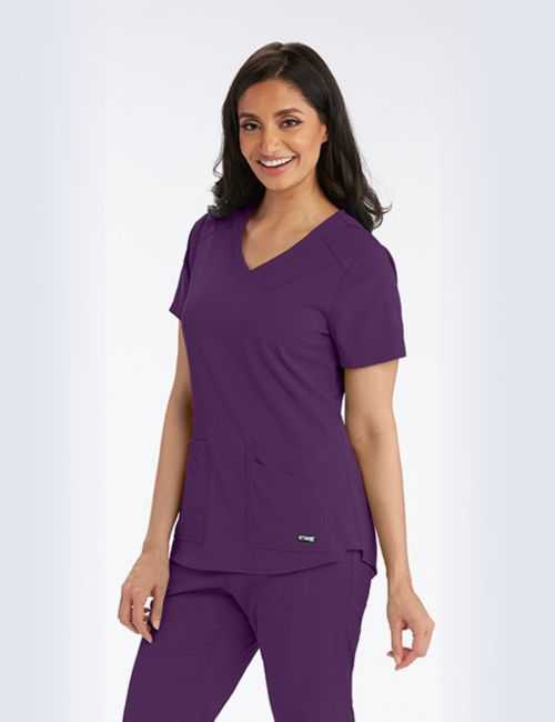 Women's medical blouse, "Grey's Anatomy Stretch" 2 pockets (GRST011)