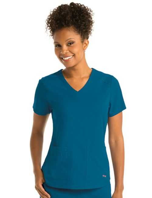 Women's medical blouse, "Grey's Anatomy Stretch" 2 pockets (GRST011)