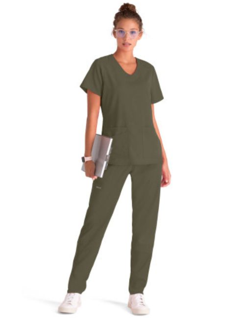 Women's medical blouse, "Grey's Anatomy Stretch" 2 pockets (GRST011)