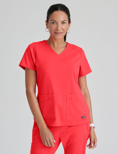 Women's medical blouse, "Grey's Anatomy Stretch" 2 pockets (GRST011)