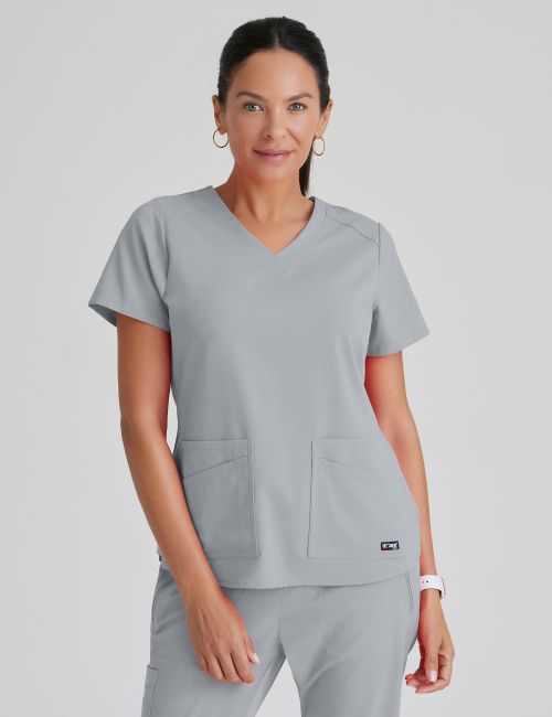 Women's medical blouse, "Grey's Anatomy Stretch" 2 pockets (GRST011)