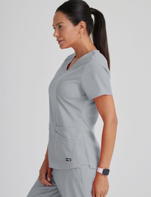 Women's medical blouse, "Grey's Anatomy Stretch" 2 pockets (GRST011)