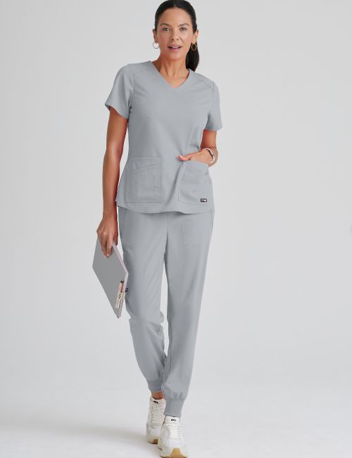 Women's medical blouse, "Grey's Anatomy Stretch" 2 pockets (GRST011)