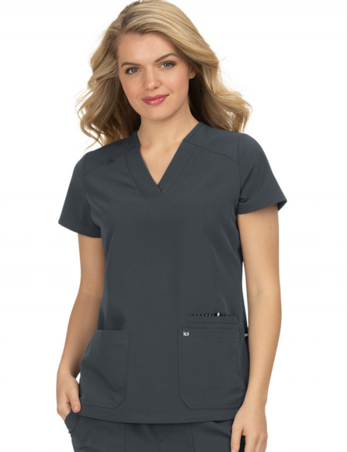 Blouse médicale Femme Koi "Hustle and Heart", 2 poches Koi Next Gen (1019)