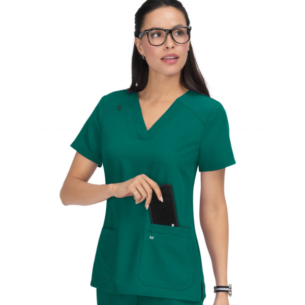 Blouse médicale Femme Koi "Hustle and Heart", 2 poches Koi Next Gen (1019)