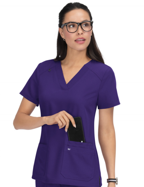 Blouse médicale Femme Koi "Hustle and Heart", 2 poches Koi Next Gen (1019)