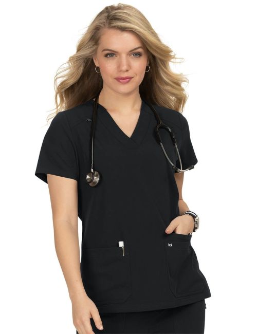 Blouse médicale Femme Koi "Hustle and Heart", 2 poches Koi Next Gen (1019)