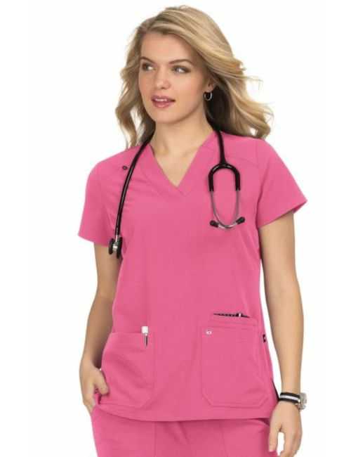 Blouse médicale Femme Koi "Hustle and Heart", 2 poches Koi Next Gen (1019)