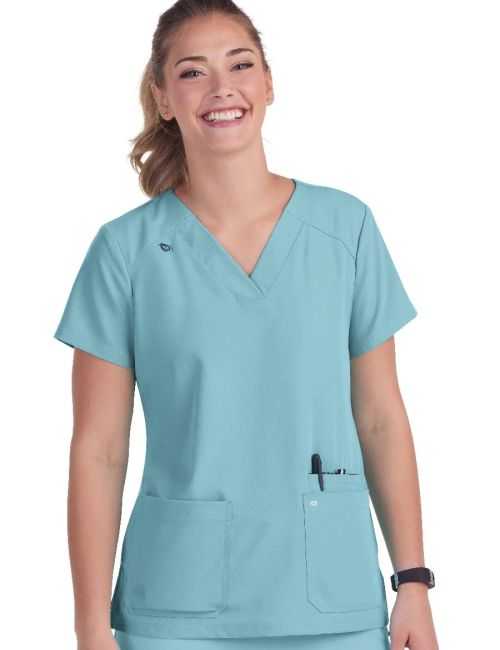 Blouse médicale Femme Koi "Hustle and Heart", 2 poches Koi Next Gen (1019)