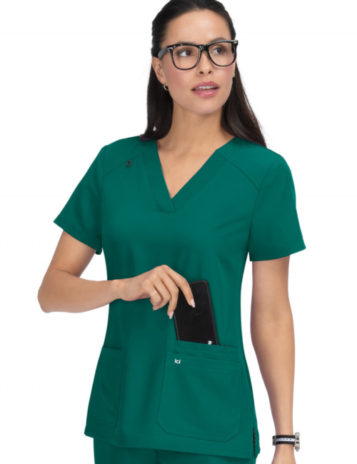 Blouse médicale Femme Koi "Hustle and Heart", 2 poches Koi Next Gen (1019)