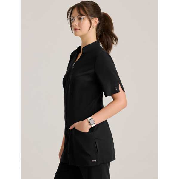 Blouse médicale à fermeture éclaire, femme, Grey's Anatomy "Stretch" 2 poches (GRST265)