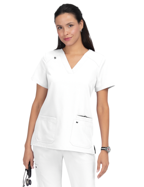 Blouse médicale Femme Koi "Hustle and Heart", 2 poches Koi Next Gen (1019)