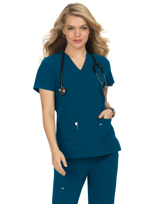 Blouse médicale Femme Koi "Hustle and Heart", 2 poches Koi Next Gen (1019)