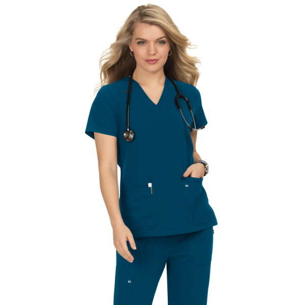 Blouse médicale Femme Koi "Hustle and Heart", 2 poches Koi Next Gen (1019)