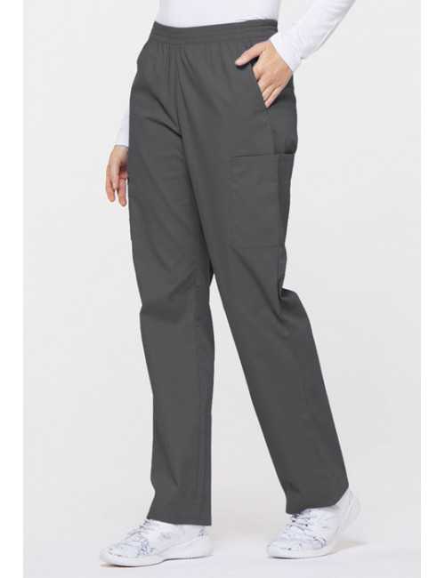 Pantalon médical Unisexe élastique, Dickies, Collection "EDS signature" (86106), couleur gris anthracite, vue gauche