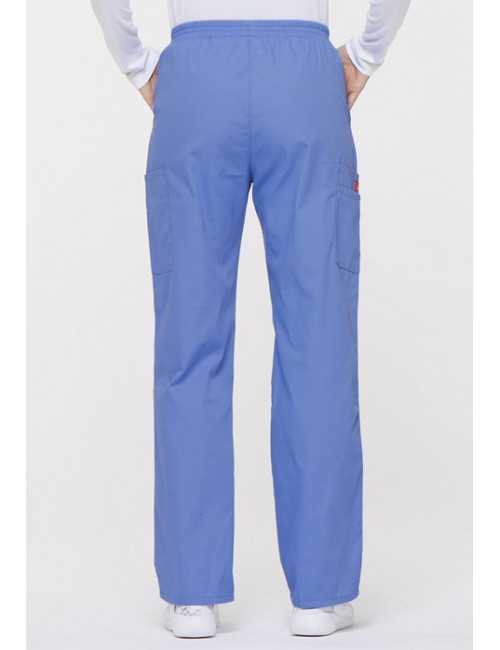 Pantalon médical Unisexe élastique, Dickies, Collection "EDS signature" (86106), couleur bleu ciel, vue gauche