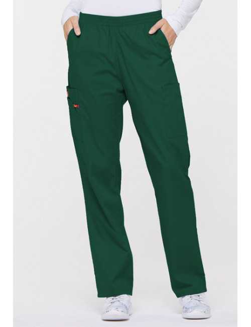 Pantalon médical Unisexe élastique, Dickies, Collection "EDS signature" (86106), couleur vert chirurgien, vue face