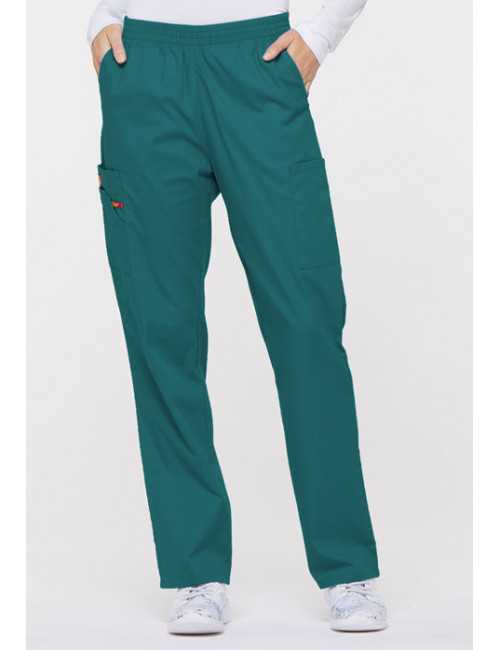 Pantalon médical Unisexe élastique, Dickies, Collection "EDS signature" (86106), couleur teal blue, vue face