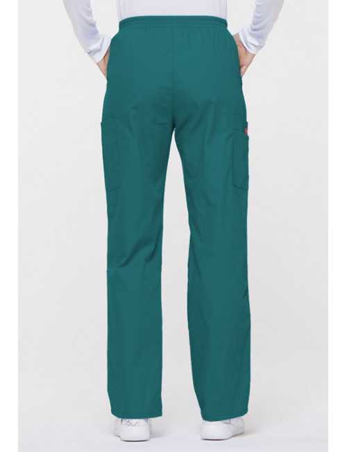 Pantalon médical Unisexe élastique, Dickies, Collection "EDS signature" (86106), couleur teal blue, vue gauche