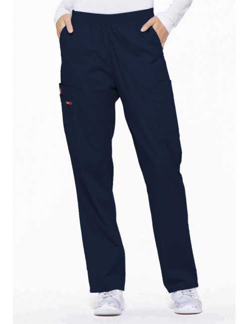 Pantalon médical Unisexe élastique, Dickies, Collection "EDS signature" (86106), couleur bleu marine, vue face