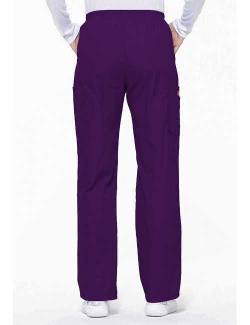 Pantalon médical Unisexe élastique, Dickies, Collection "EDS signature" (86106), couleur aubergine, vue dos