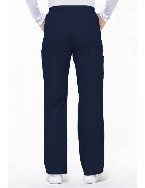 Pantalon médical Unisexe élastique, Dickies, Collection "EDS signature" (86106), couleur bleu marine, vue dos