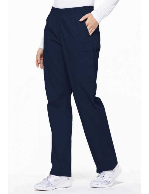 Pantalon médical Unisexe élastique, Dickies, Collection "EDS signature" (86106), couleur bleu marine, vue gauche