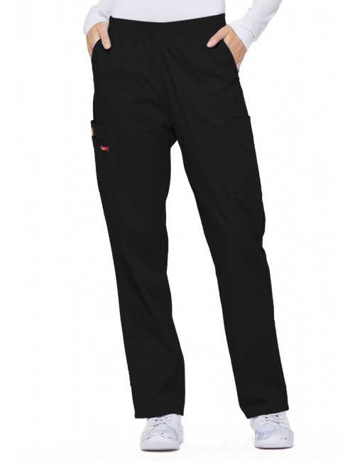 Pantalon médical Unisexe élastique, Dickies, Collection "EDS signature" (86106), couleur noir, vue face