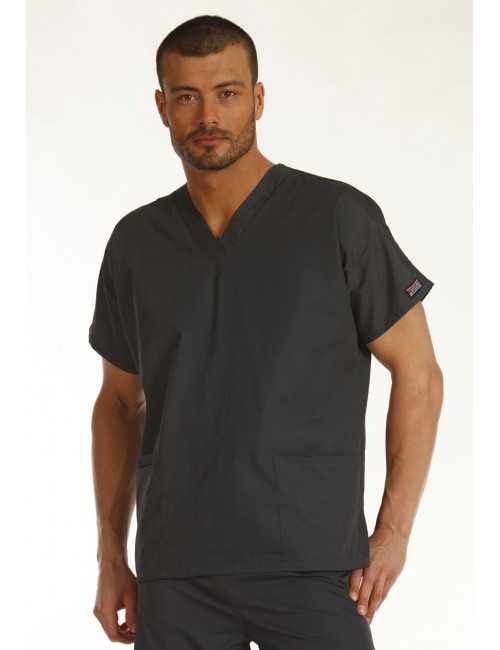 Blouse médicale Homme, 2 poches, Cherokee Workwear Originals (4700) gris vue modele coté