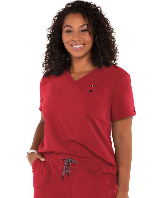 Blouse médicale Femme Koi "Prête à travailler", collection Koi Next Gen (1010) bleu marine face