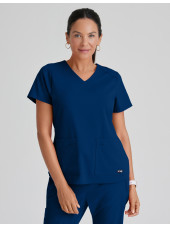 Women's medical blouse, "Grey's Anatomy Stretch" 2 pockets (GRST011)