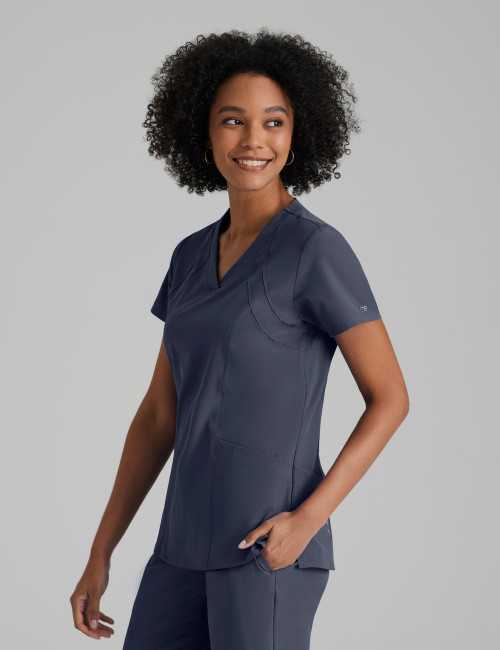 Blouse médicale Femme anti-statique (anti poils et cheveux) "Barco One", 4 poches (BOT5105)