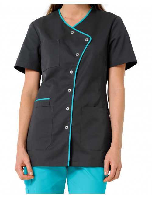 Blouse médicale femme "Eloïse", Clinic dress turquoise modele